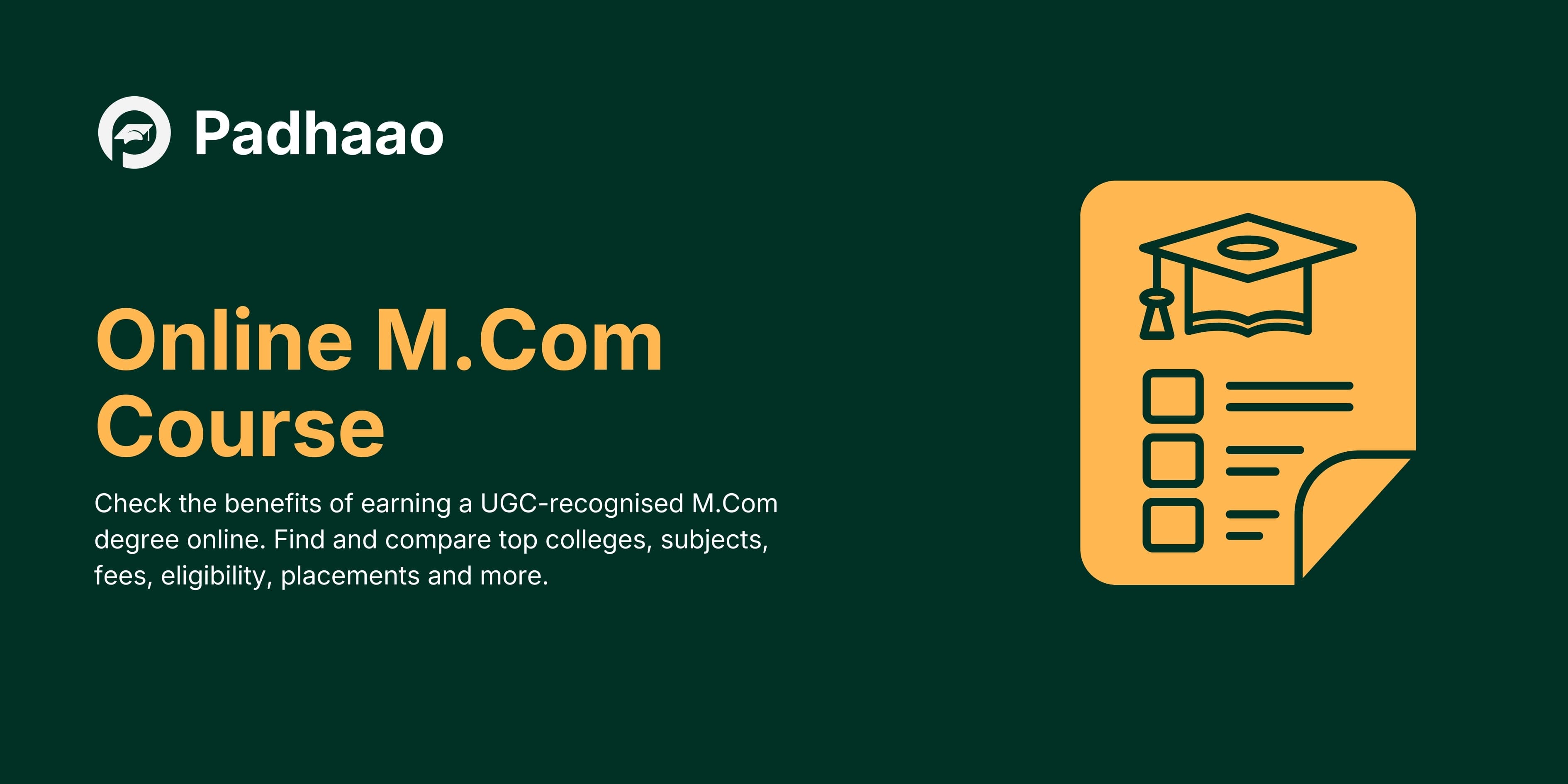 Online M.Com Course
