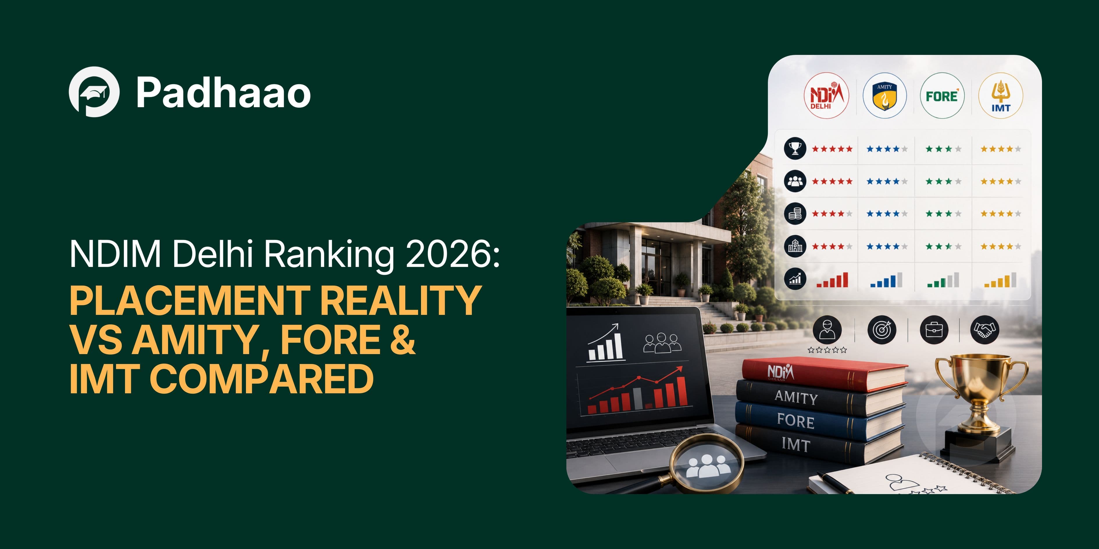 NDIM Delhi Ranking 2026 — Placement Reality vs Amity, FORE & IMT Compared