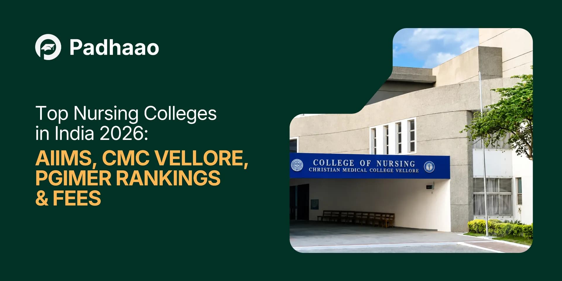 Top Nursing Colleges in India 2026 — AIIMS, CMC Vellore, PGIMER Rankings & Fees