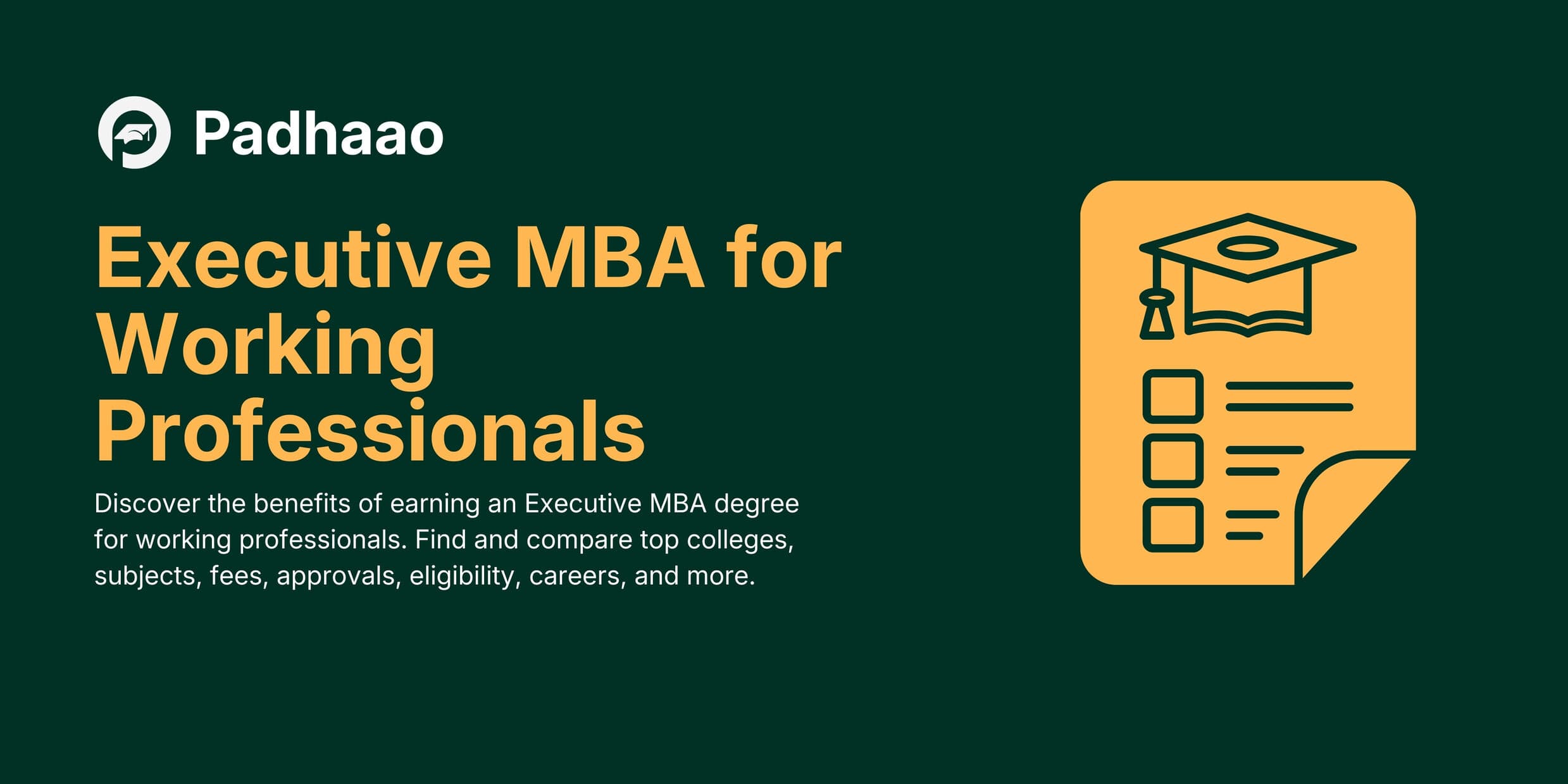 Executive MBA for Working Professionals